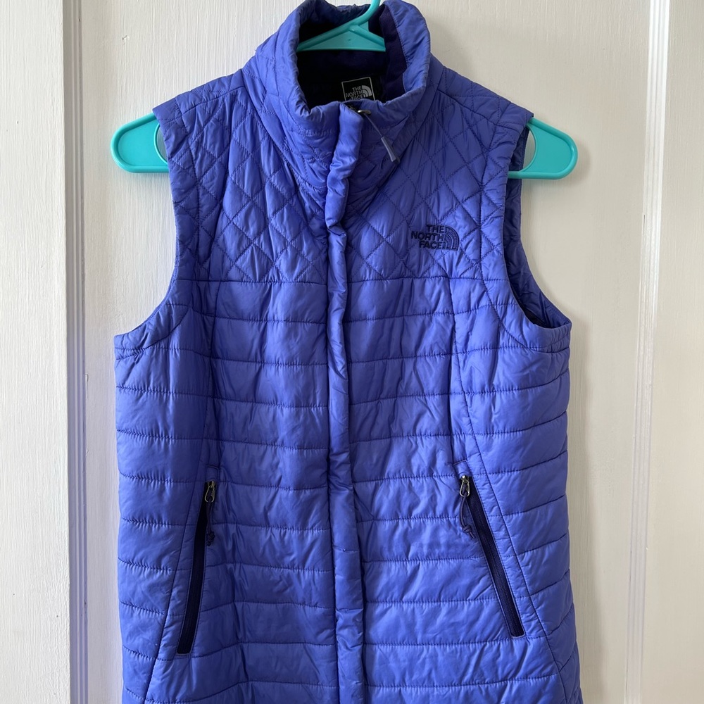 North Face Quilted Vest- Purple Blue